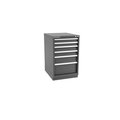 Champion Tool Storage Modular Tool Cabinet, 6 Drawer, Dark Gray, Steel, 22 in W x 28-1/2 in D x 36 in H N15000601ILCFTB-DG